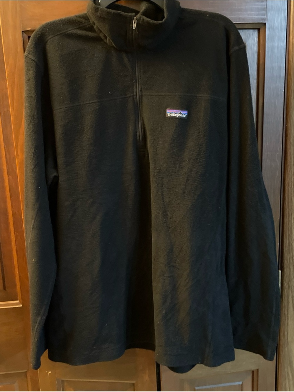 Patagonia Men's Size XL Black Micro D Fleece Pullover Jacket 1/4 Zip 26176